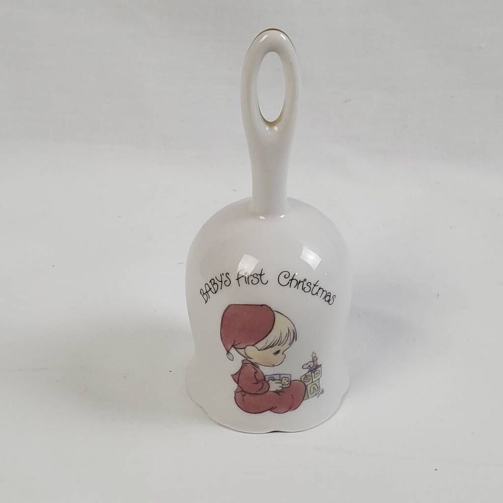 Enesco Baby’s First Christmas Bell – 1990s Ceramic Japan